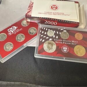 2000 U.S. Mint Silver Proof Set • Complete w/ Box & COA • .999 Silver